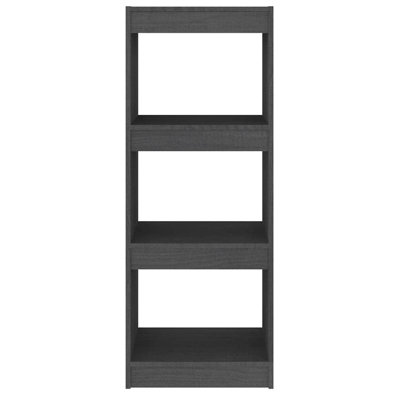 Bibliotecă/Separator cameră gri 40x30x103,5 cm lemn masiv pin