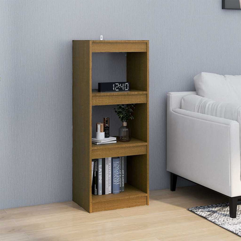 Bibliotecă/Separator cameră maro miere 40x30x103,5 cm lemn pin
