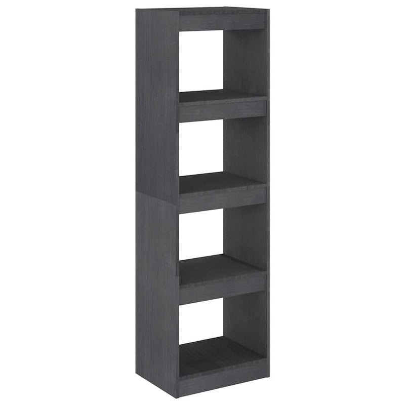 Bibliotecă/Separator cameră, gri, 40x30x135,5 cm, lemn de pin