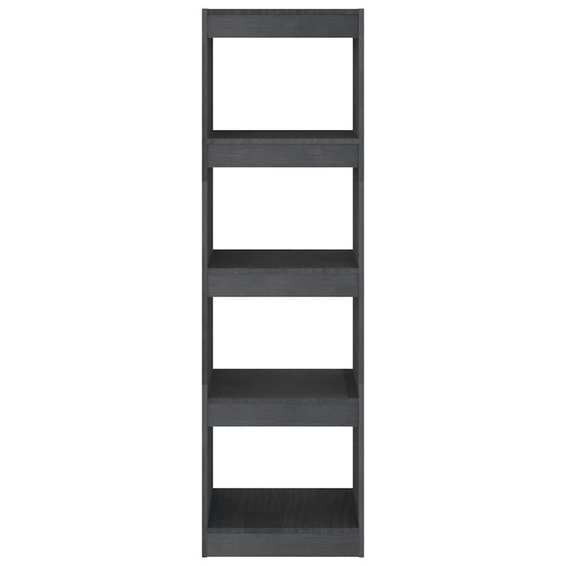 Bibliotecă/Separator cameră, gri, 40x30x135,5 cm, lemn de pin