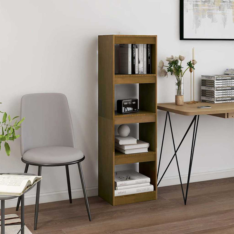 Bibliotecă/Separator cameră, maro miere 40x30x135,5 cm lemn pin