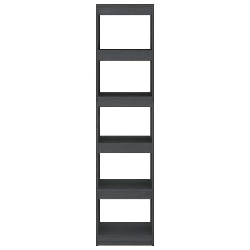 Bibliotecă/Separator cameră, gri, 40x30x167,5 cm lemn masiv pin