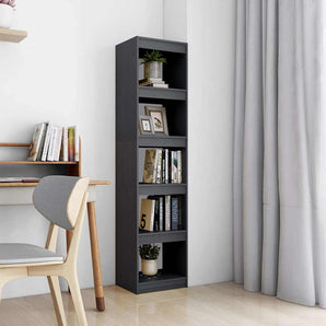 Bibliotecă/Separator cameră, gri, 40x30x167,5 cm lemn masiv pin