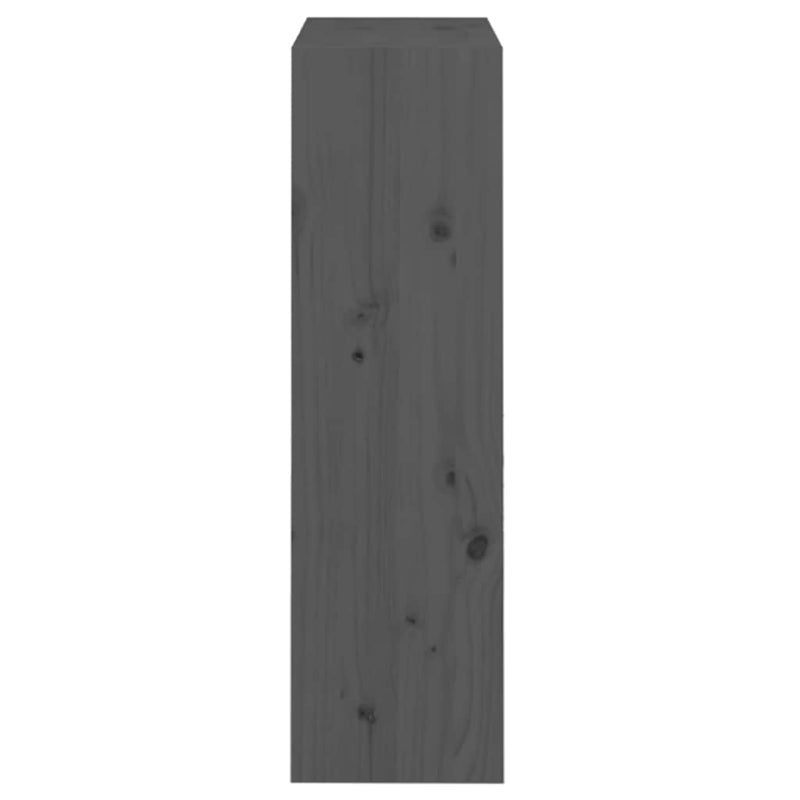 Bibliotecă/Separator cameră gri 60x30x103,5 cm, lemn masiv pin