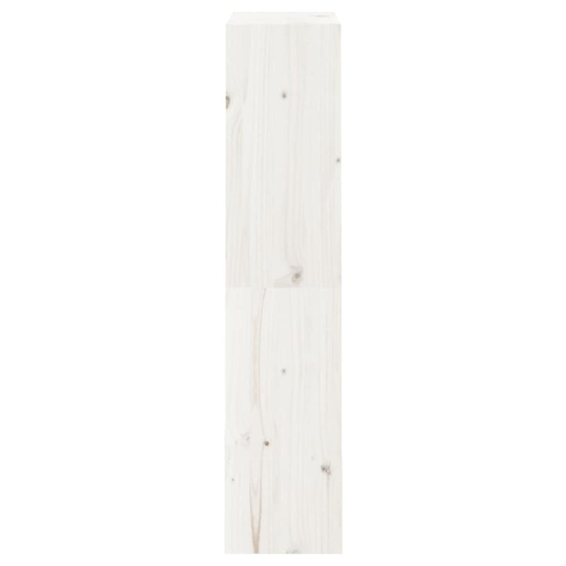 Bibliotecă/Separator cameră alb 60x30x135,5 cm lemn masiv pin