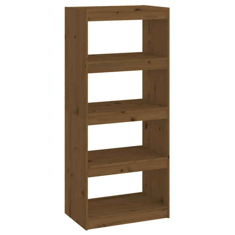 Bibliotecă/Separator cameră maro miere 60x30x135,5 cm lemn pin