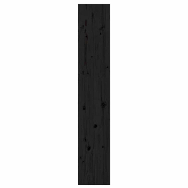 Bibliotecă/Separator cameră negru 60x30x167,5 cm lemn masiv pin