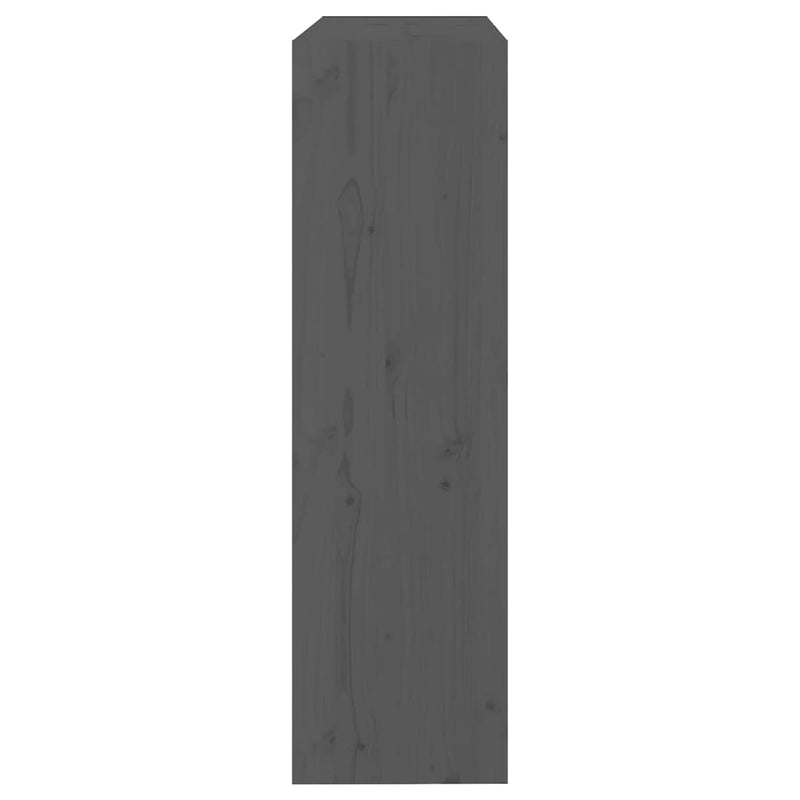 Bibliotecă/Separator cameră gri, 80x30x103,5 cm lemn masiv pin