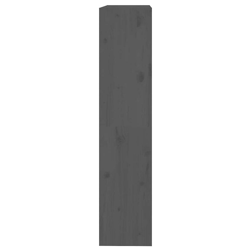 Dulap cărți/Separator cameră gri 80x30x135,5 cm lemn masiv pin