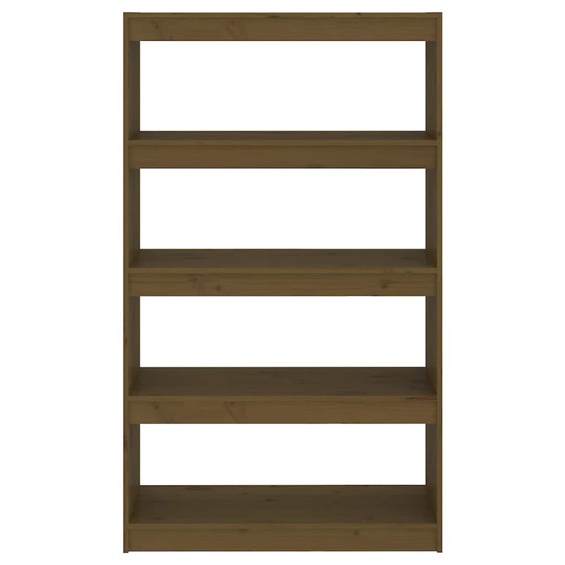 Bibliotecă/Separator cameră maro miere 80x30x135,5 cm lemn pin