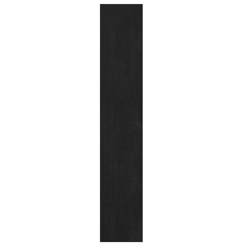 Bibliotecă/Separator cameră, negru,100x30x167,5 cm, pin masiv