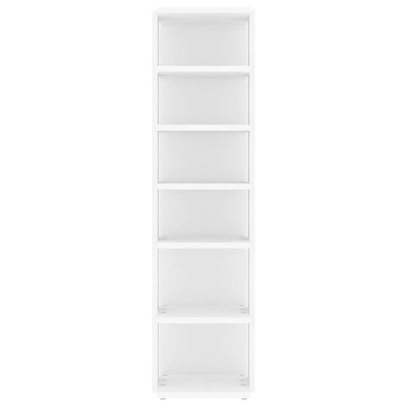 Pantofar, alb, 27,5x27x102 cm, lemn compozit