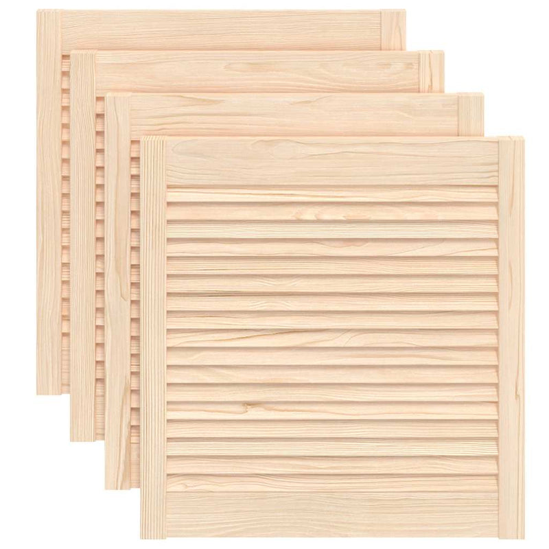 Uși cu lamelare 4 buc. natural 69 x 49,4 cm Lemn masiv de pin