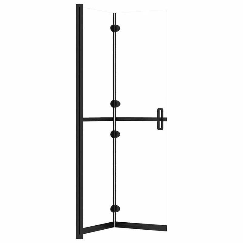 Perete de duș walk-in pliabil 90x190 cm sticlă ESG transparentă
