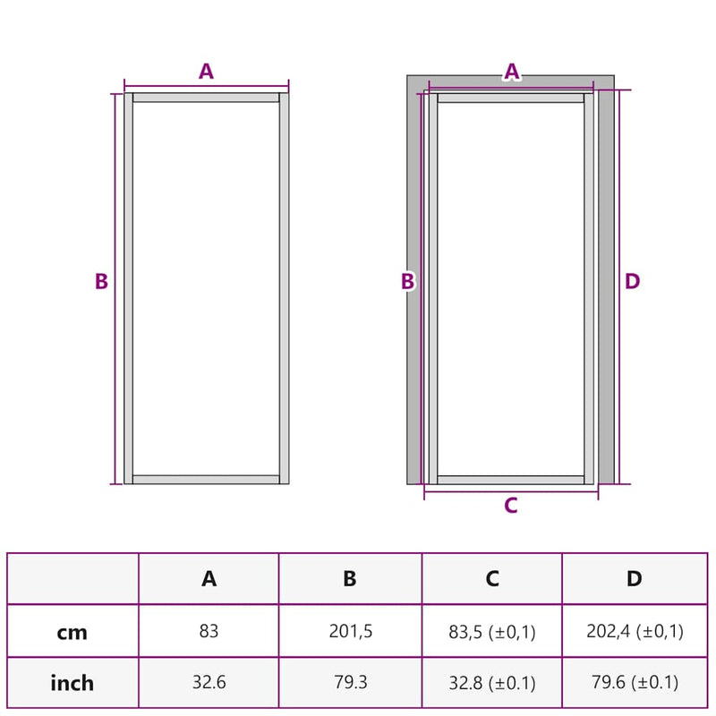 Uși de interior 83 x 201,5 cm Aluminiu Negru și transparent