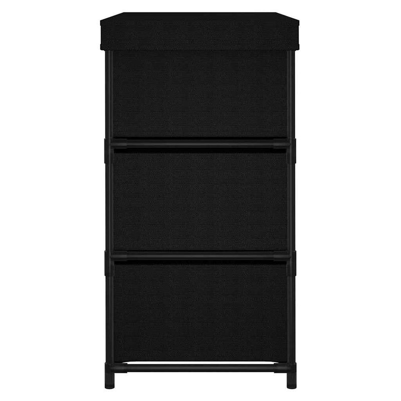 Dulap depozitare cu 6 sertare, negru, 55x29x55 cm, oțel