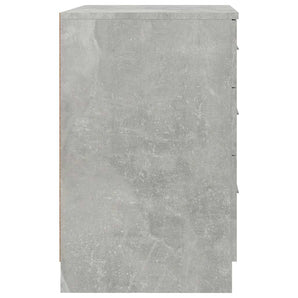 Noptieră, gri beton, 40x40x63 cm, lemn compozit