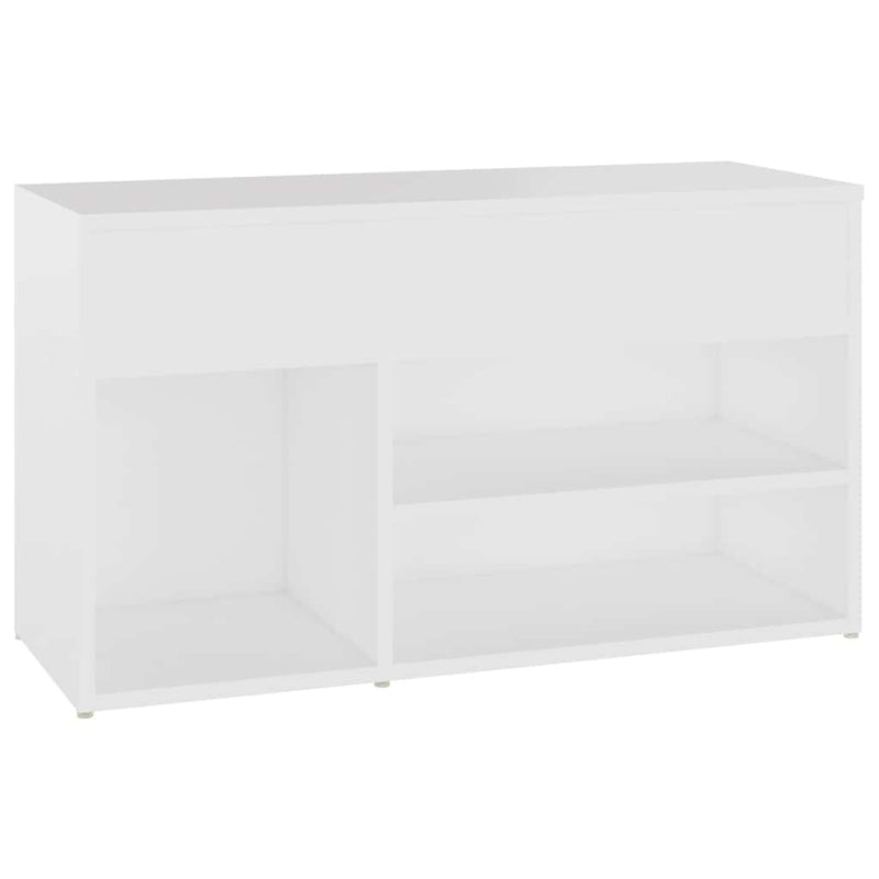 Banchetă pantofar, alb, 80x30x45 cm, PAL