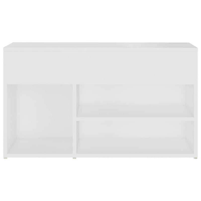 Banchetă pantofar, alb, 80x30x45 cm, PAL