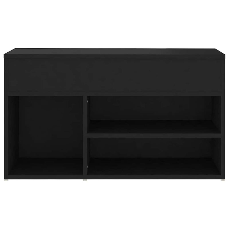 Banchetă pantofar, negru, 80x30x45 cm, PAL