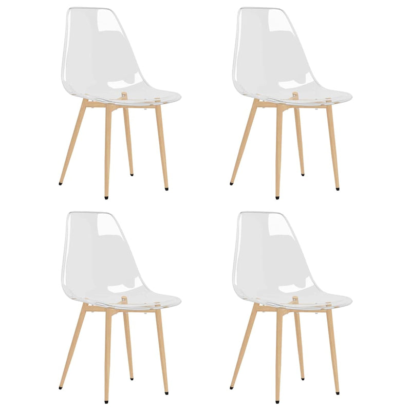 Scaune de bucătărie, 4 buc., transparent, PET