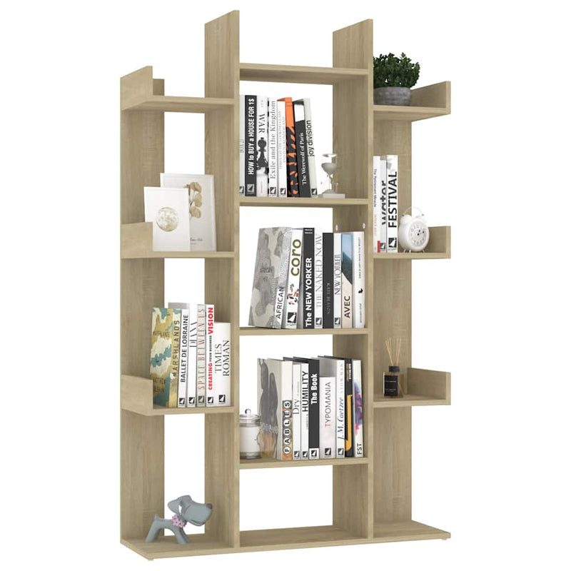 Bibliotecă, stejar sonoma, 86x25,5x140 cm, PAL