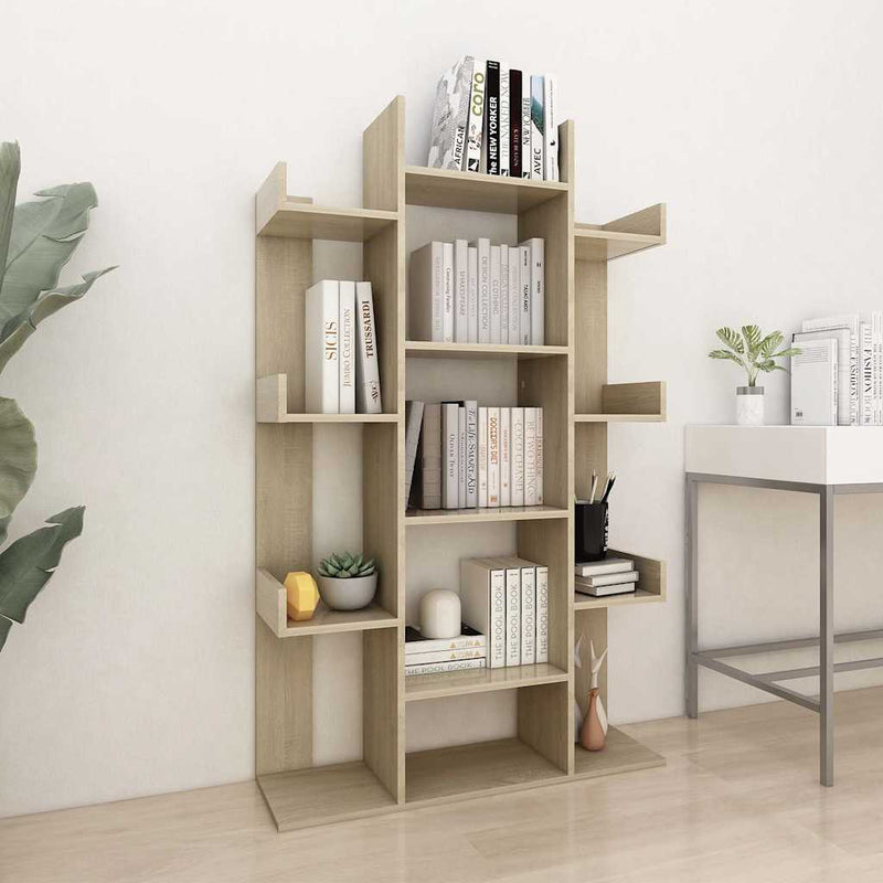 Bibliotecă, stejar sonoma, 86x25,5x140 cm, PAL
