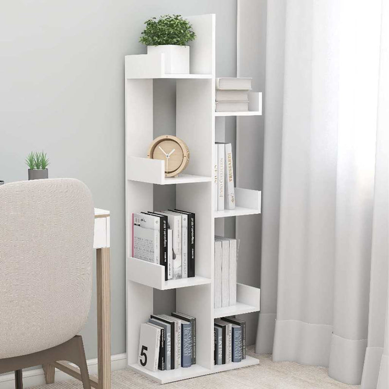Bibliotecă, alb, 48x25,5x140 cm, PAL