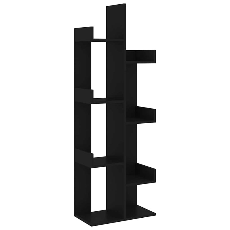 Bibliotecă, negru, 48x25,5x140 cm, PAL