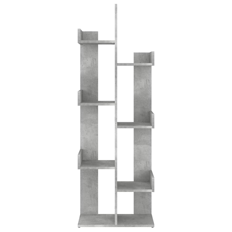 Bibliotecă, gri beton, 48x25,5x140 cm, PAL