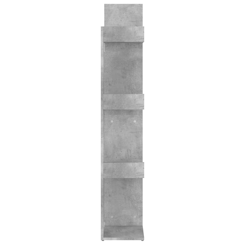 Bibliotecă, gri beton, 48x25,5x140 cm, PAL