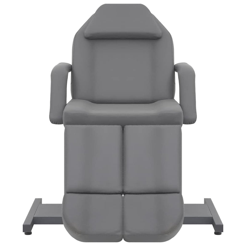 Scaun tratament de înfrumusețare, gri, 180x62x78 cm, piele eco