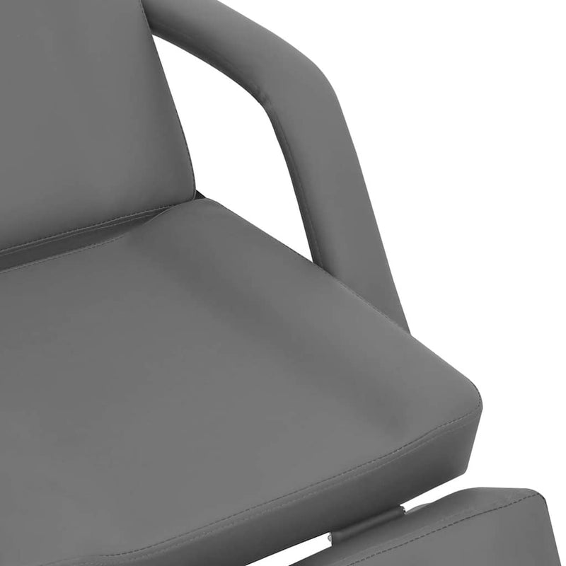 Scaun tratament de înfrumusețare, gri, 180x62x78 cm, piele eco