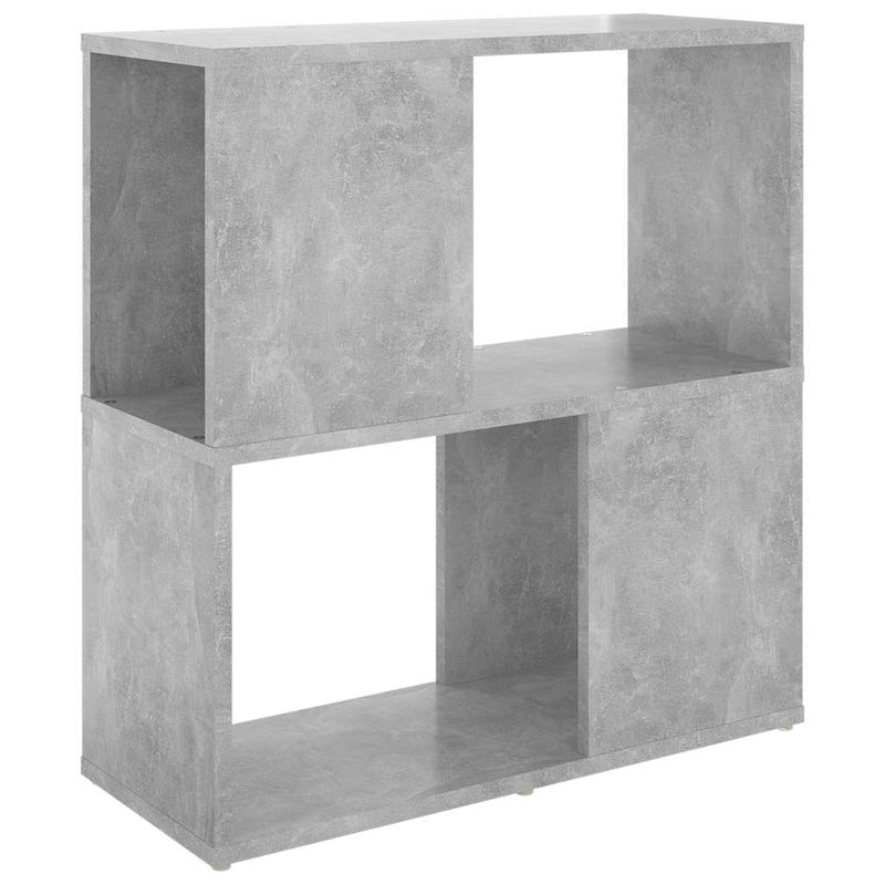 Bibliotecă, gri beton, 60 x 24 x 63 cm, PAL