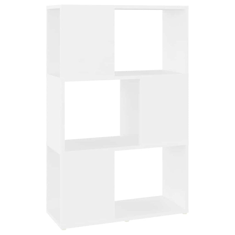 Bibliotecă/Separator cameră, alb, 60x24x94 cm, PAL
