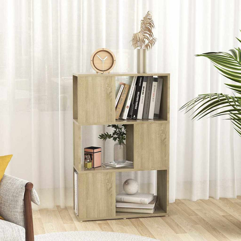 Bibliotecă/Separator cameră, stejar sonoma, 60x24x94 cm, PAL