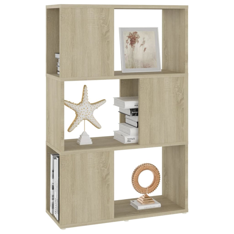 Bibliotecă/Separator cameră, stejar sonoma, 60x24x94 cm, PAL