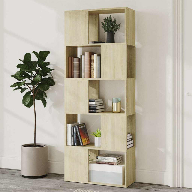 Bibliotecă/Separator cameră, stejar sonoma, 60x24x155 cm