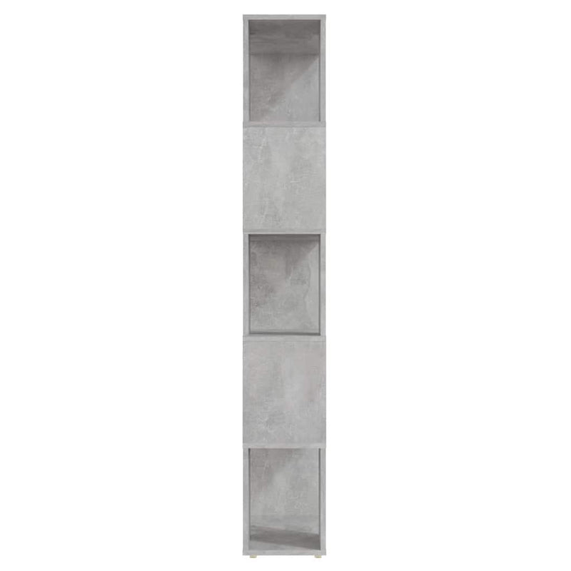Bibliotecă/Separator cameră, gri beton, 60x24x155 cm