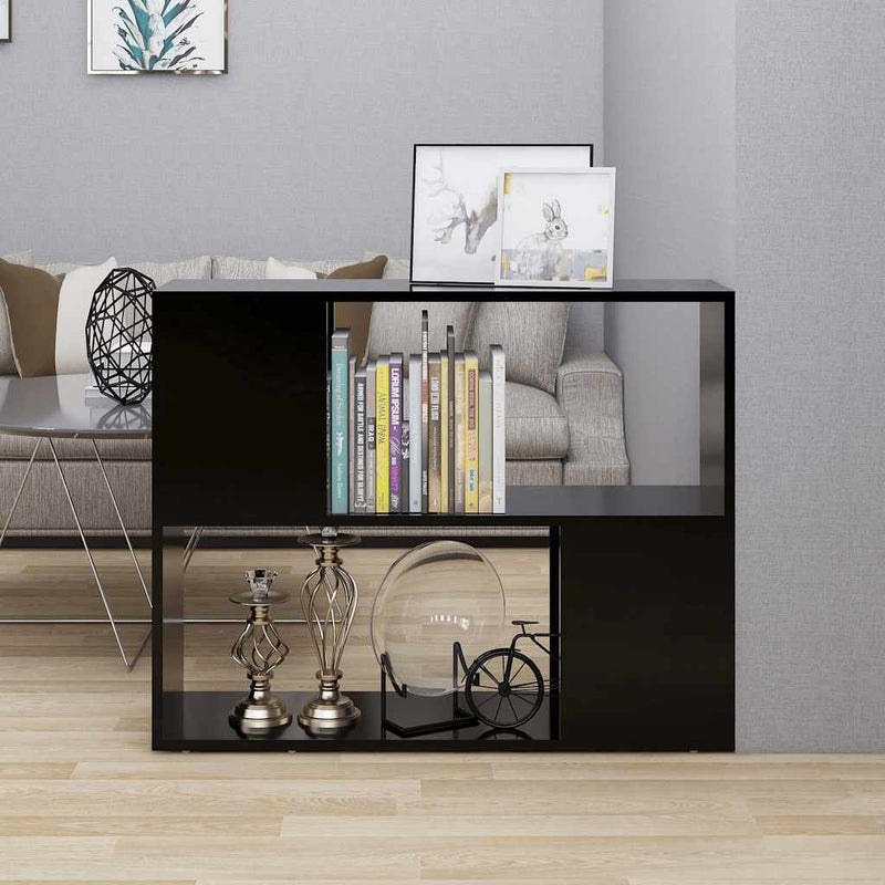 Comodă TV, negru, 80x24x63 cm, PAL