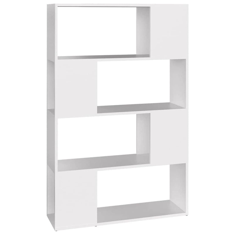 Bibliotecă/Separator cameră, alb, 80x24x124,5 cm, PAL