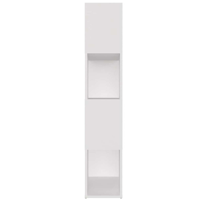 Bibliotecă/Separator cameră, alb, 80x24x124,5 cm, PAL