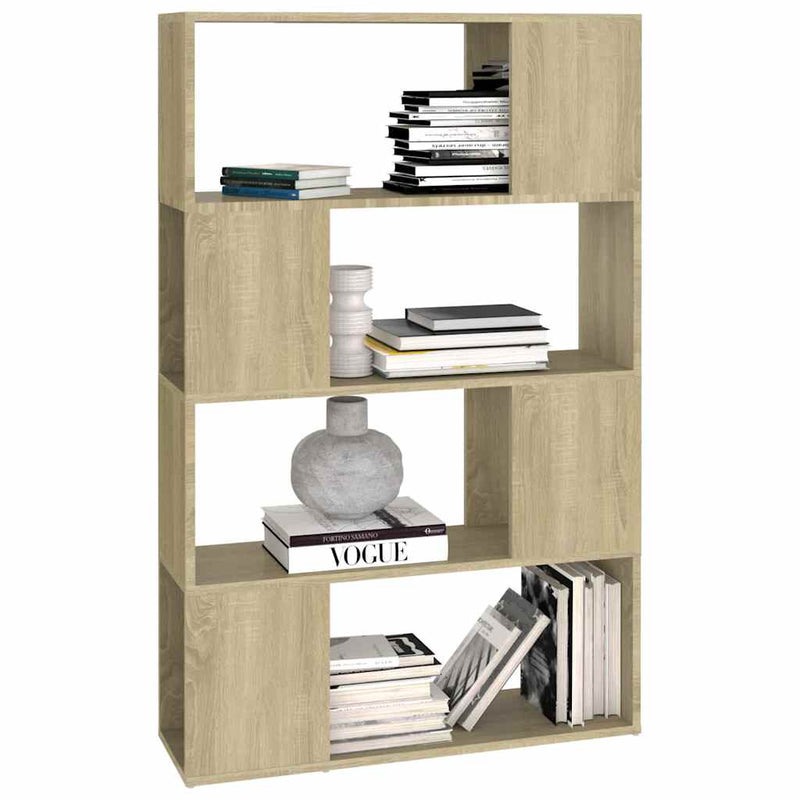Bibliotecă/Separator cameră stejar sonoma 80x24x124,5 cm PAL