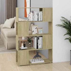 Bibliotecă/Separator cameră stejar sonoma 80x24x124,5 cm PAL