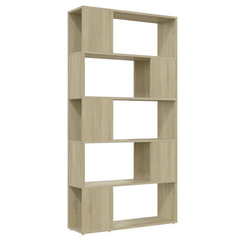 Bibliotecă/Separator cameră, stejar Sonoma, 80x24x155 cm, PAL