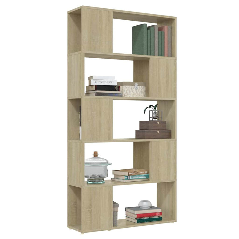 Bibliotecă/Separator cameră, stejar Sonoma, 80x24x155 cm, PAL