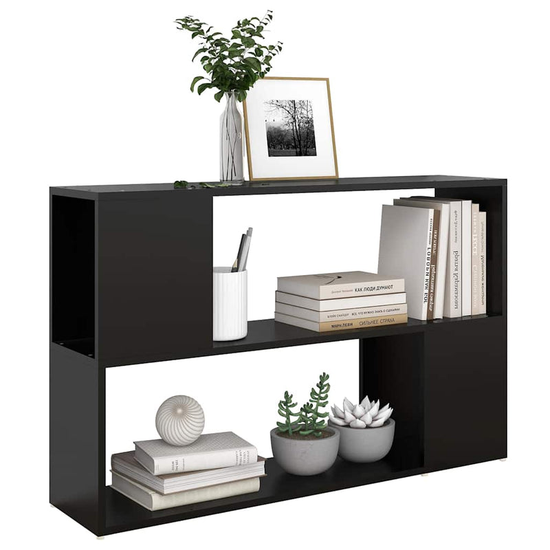 Bibliotecă, negru, 100x24x63 cm, PAL