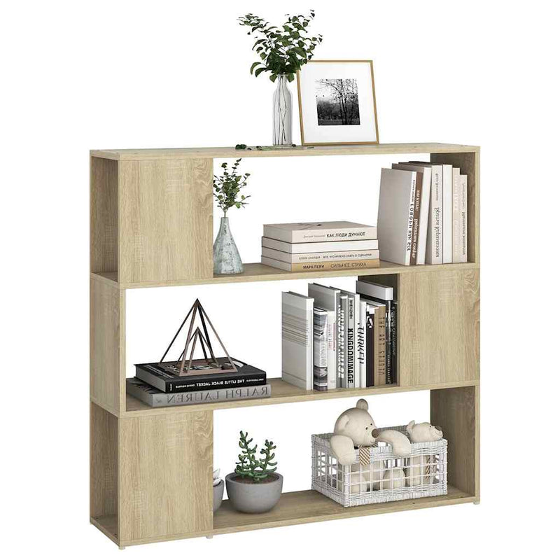 Bibliotecă/Separator cameră, stejar sonoma, 100x24x94 cm