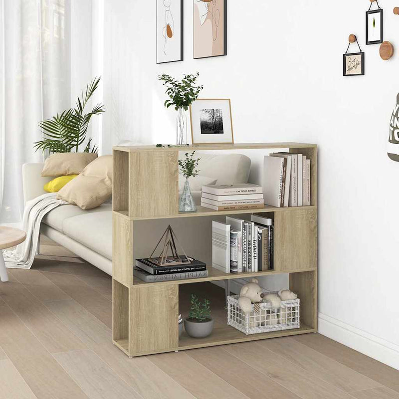 Bibliotecă/Separator cameră, stejar sonoma, 100x24x94 cm