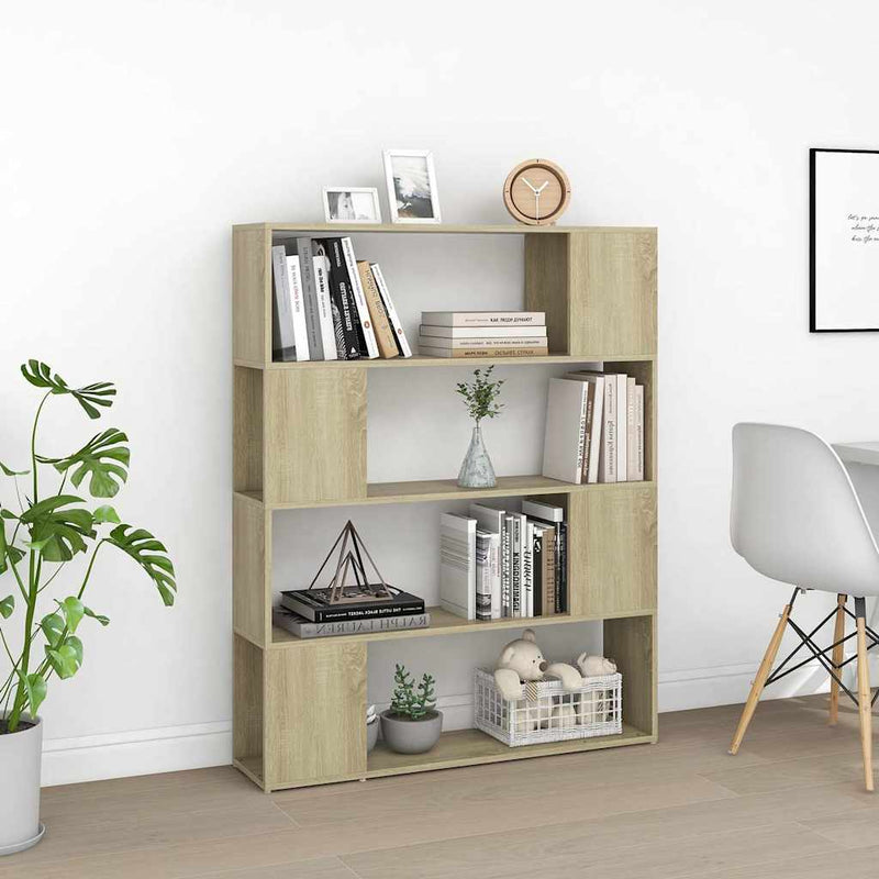Bibliotecă/Separator cameră, stejar sonoma, 100x24x124 cm